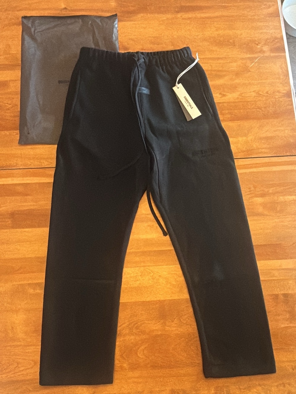 Fear of God Men's Black Jogger Sweatpants with Drawstring